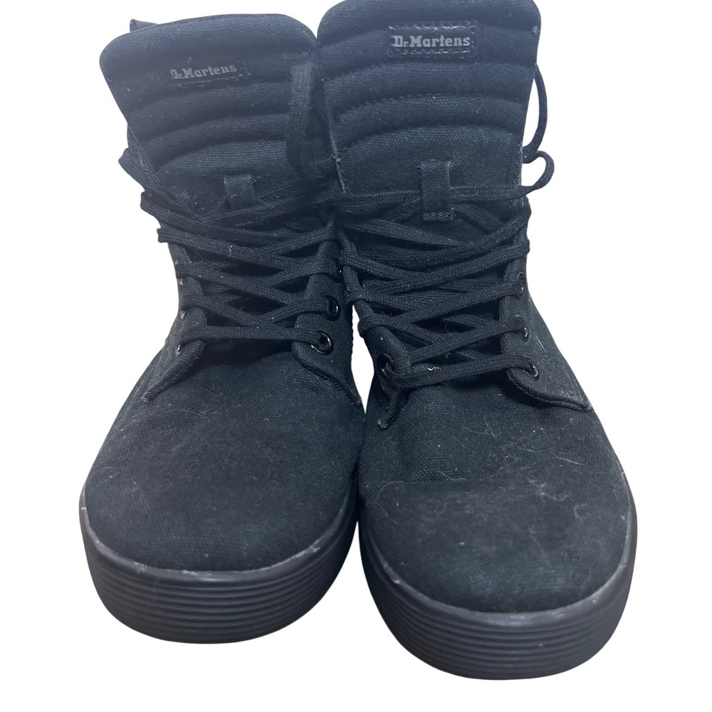 Dr. Martens Sheridan Black Canvas High‎ Top Boots Womens 6 Urban Emo Edgy Combat